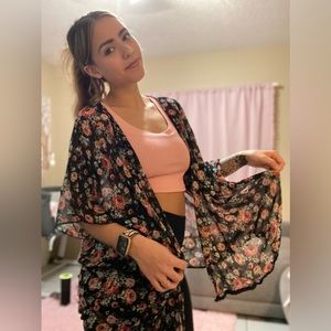 MASON + MACKENZIE sheer floral cardigan